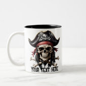 Pirate Skull und Crossbones Zweifarbige Tasse (Links)