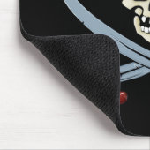 Pirate Skull und Crossed Cutlasses Creepy Art Mousepad (Ecke)
