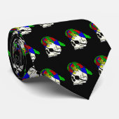 Pirate Skull und Parrot Krawatte (Gerollt)