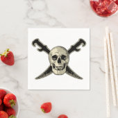 Pirate (Skull) - Weißer Standard Cocktail Papier N Serviette (Beispiel)