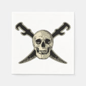 Pirate (Skull) - Weißer Standard Cocktail Papier N Serviette (Vorderseite)