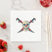 Pirate (Skull) - Weißes Standard-Luncheon-Papier N Serviette (Beispiel)