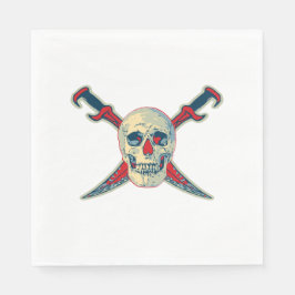 Pirate (Skull) - Weißes Standard-Luncheon-Papier N Serviette