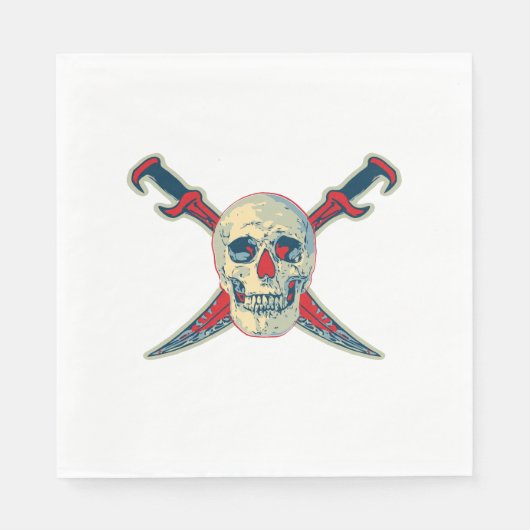 Pirate (Skull) - Weißes Standard-Luncheon-Papier N Serviette (Vorderseite)