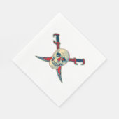 Pirate (Skull) - Weißes Standard-Luncheon-Papier N Serviette (Ecke)