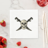 Pirate (Skull) - Weißes Standard-Nickerchen zum Mi Serviette (Beispiel)