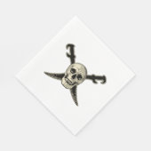 Pirate (Skull) - Weißes Standard-Nickerchen zum Mi Serviette (Ecke)