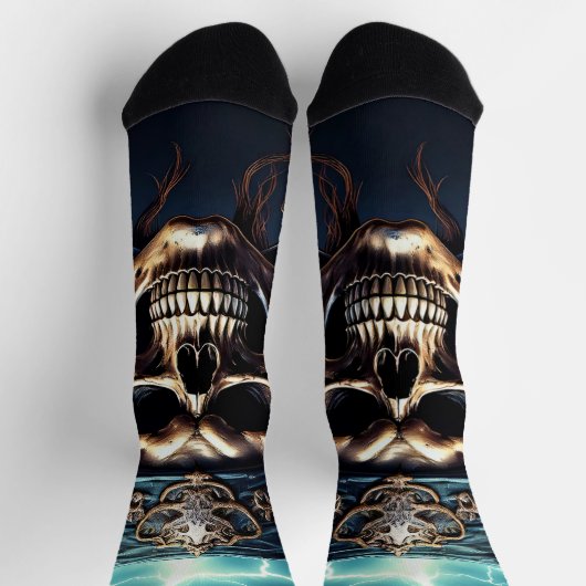 Pirate Skull with Swords Socken (Oben)