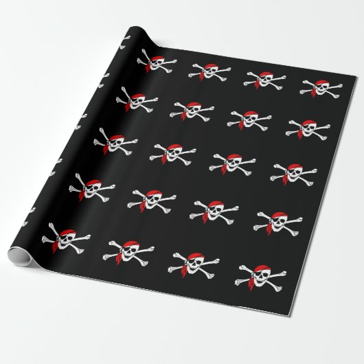 Pirate Skull Wrapping Paper Geschenkpapier (Ungerollt)