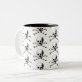 Pirate Skull Zweifarbige Tasse (Vorderseite Links)