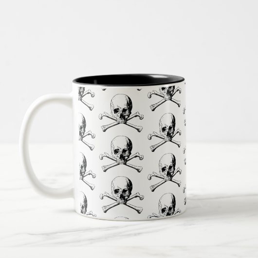 Pirate Skull Zweifarbige Tasse (Links)
