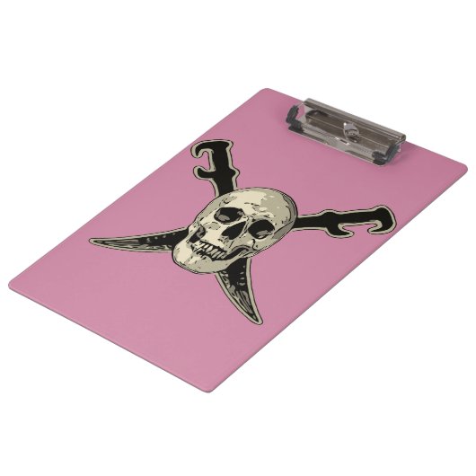 Pirate (Skull) - Zwischenablage Klemmbrett (Schrägansicht)