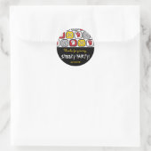 Pirate Skulls & Bones Boy's Birthday Party Sticker (Tasche)