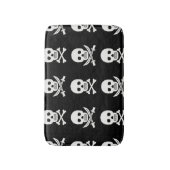 Pirate Skulls Crossbones Nahtloses Muster Badematte (Vorderseite Vertikal)