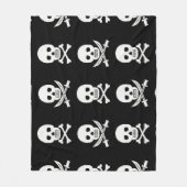 Pirate Skulls Crossbones Nahtloses Muster Fleecedecke (Vorderseite)