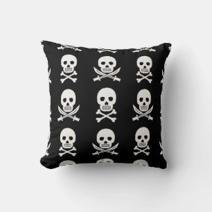 Pirate Skulls Crossbones Nahtloses Muster Kissen