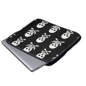 Pirate Skulls Crossbones Nahtloses Muster Laptopschutzhülle (Vorne Knopf)