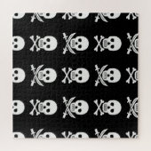 Pirate Skulls Crossbones Nahtloses Muster Puzzle (Horizontal)