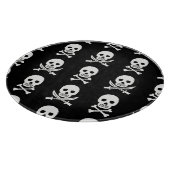 Pirate Skulls Crossbones Nahtloses Muster Schneidebrett (Ecke)