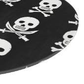 Pirate Skulls Crossbones Nahtloses Muster Schneidebrett (Ecke)