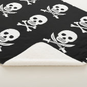 Pirate Skulls Crossbones Nahtloses Muster Sherpadecke (3/4)