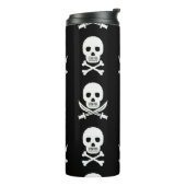 Pirate Skulls Crossbones Nahtloses Muster Thermosbecher (Nach links gedreht)