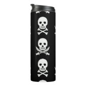 Pirate Skulls Crossbones Nahtloses Muster Thermosbecher (Nach rechts gedreht)