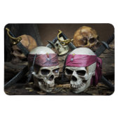 Pirate Skulls Foto Magnet (Horizontal)