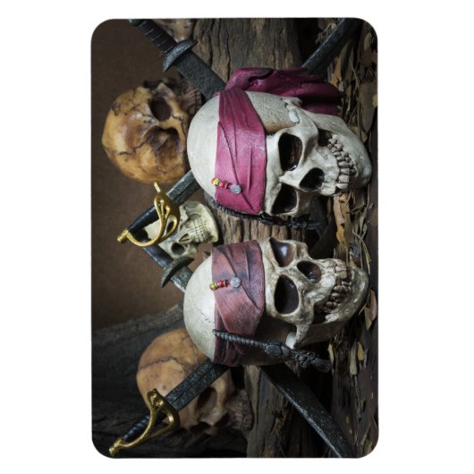 Pirate Skulls Foto Magnet (Vertikal)