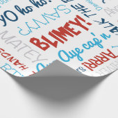 Pirate Slogan Party Pirate Wrapping Paper Geschenkpapier (Ecke)