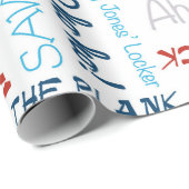 Pirate Slogan Party Pirate Wrapping Paper Geschenkpapier (Rolleneckpunkt)