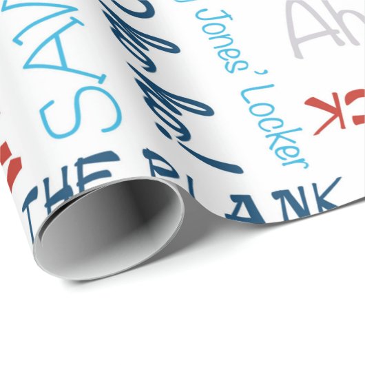 Pirate Slogan Party Pirate Wrapping Paper Geschenkpapier (Rolleneckpunkt)