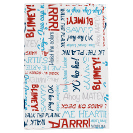 Pirate Slogans Party Pirate Medium Geschenkbeutel Mittlere Geschenktüte