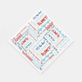 Pirate Slogans Party Pirate Napkins Serviette