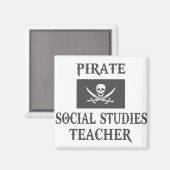 Pirate Social Study Lehrer Magnet (Vorderseite/Rückseite)