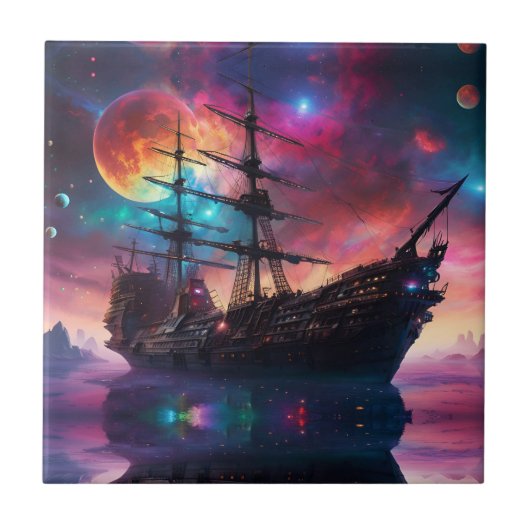 Pirate SpaceShip Landungen auf einem anderen Plane Fliese (Vorderseite)