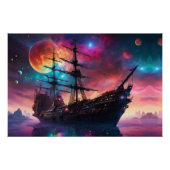 Pirate SpaceShip Landungen auf einem anderen Plane Poster (Vorderseite)