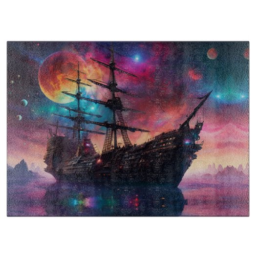 Pirate SpaceShip Landungen auf einem anderen Plane Schneidebrett (Vorderseite)