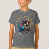 Pirate Sparrow Squawk Funny Talk like a Pirate T-Shirt (Vorderseite)