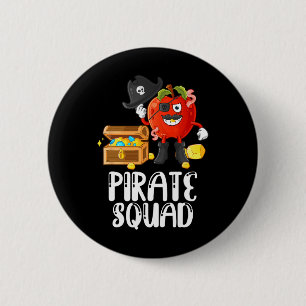 Pirate Squad Funny Apple Teacher Reden wie Pirate Button
