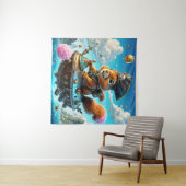Pirate Squirrel's Acorn Raumschiff Adventure Wandteppich (Beispiel (Horizontal))