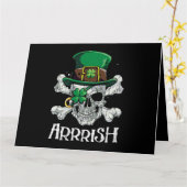 Pirate St Patricks Day Arrrish Leprechaun Männer Karte (Gelbe Blume)