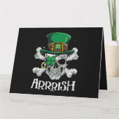 Pirate St Patricks Day Arrrish Leprechaun Männer Karte (Rückseite)