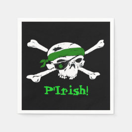 Pirate St Patrick's Day Party Custom Paper Napkins Serviette