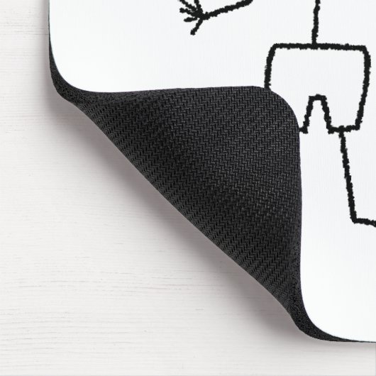 Pirate Stickman mit Schatztruhe Mousepad (Ecke)