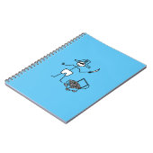 Pirate Stickman mit Schatztruhe Notizblock (Linke Seite)