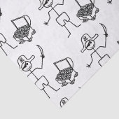 Pirate Stickman mit Schatztruhe Seidenpapier (Detail)