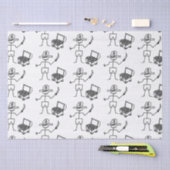 Pirate Stickman mit Schatztruhe Seidenpapier (Handwerk)