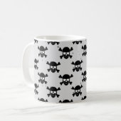 Pirate Style Skulls Muster Kaffeetasse (Vorderseite Links)