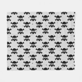Pirate Style Skulls Pattern  Fleecedecke